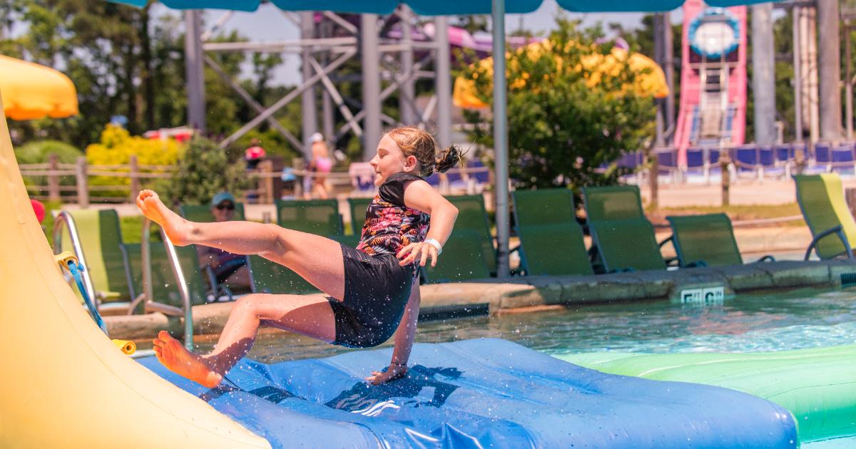 Girl in black on Obstacle Course