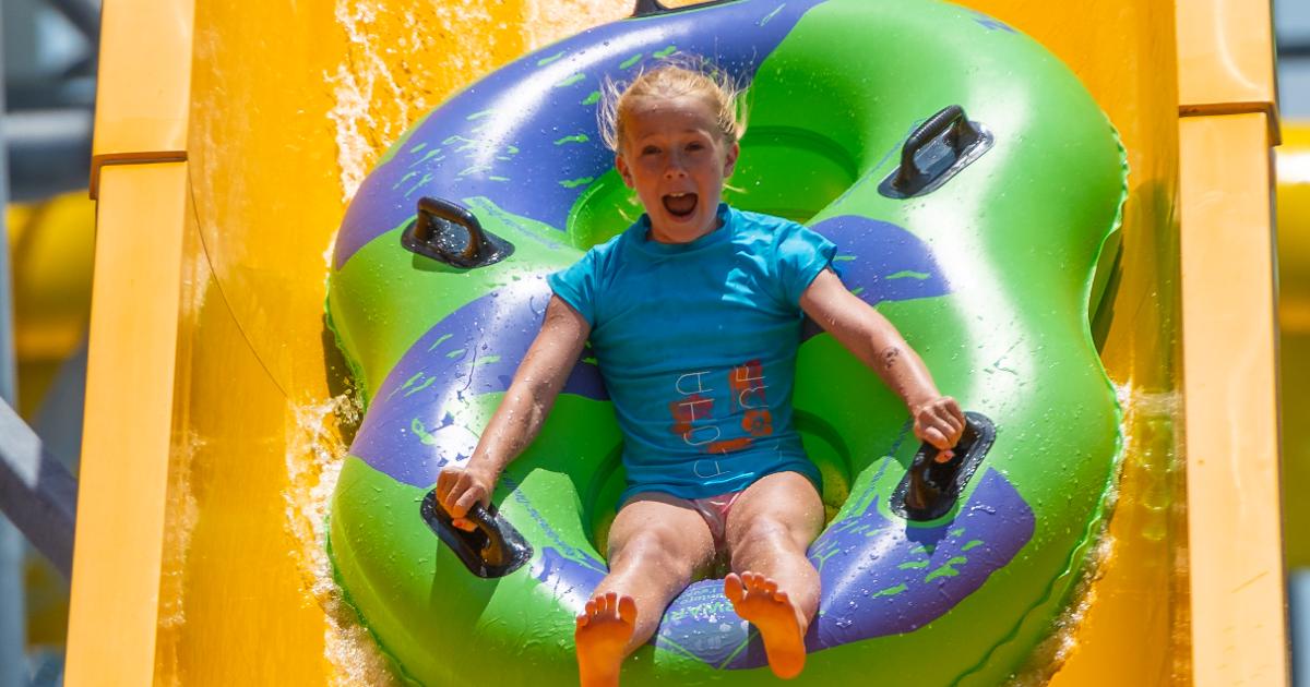 Single Girl in double green tube