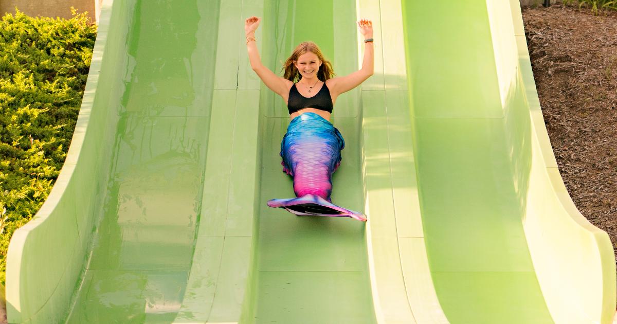 Mermaid down green slide