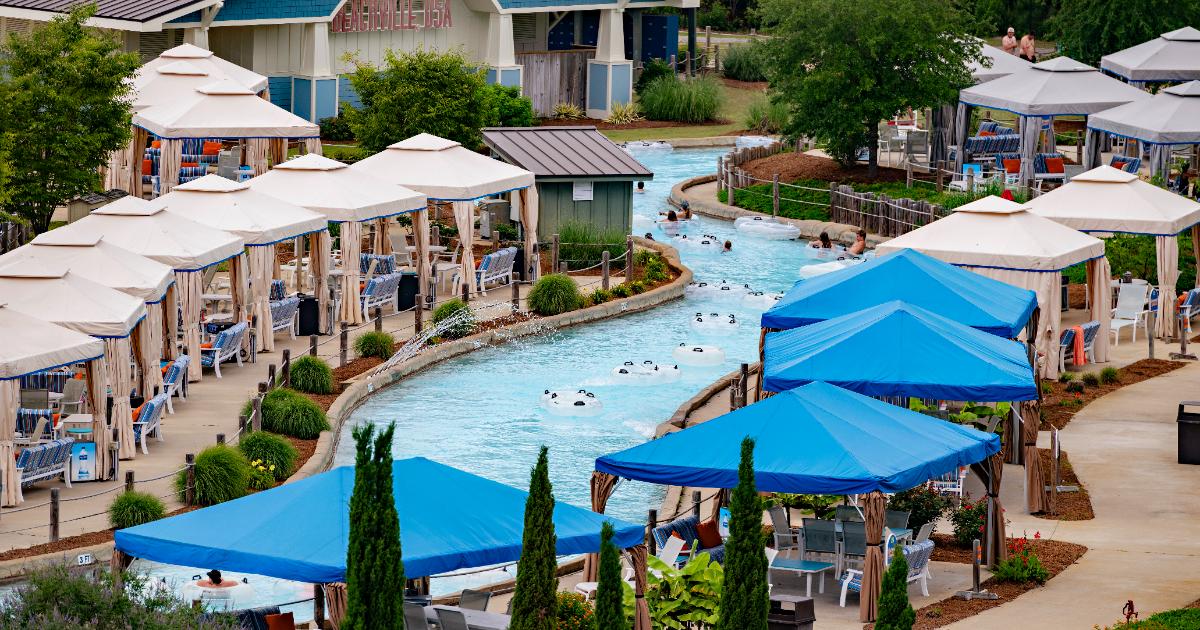 View of River and cabanas