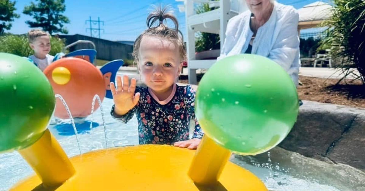 Cute toddler and grandma